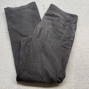 Prana Corduroy Pants Mens 38x32 Grey Straight Leg 5-Pocket Outdoor Casual